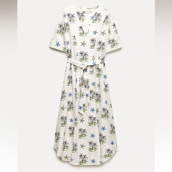 New ZARA Printed Dress ZW Collection - Picture 6 of 9